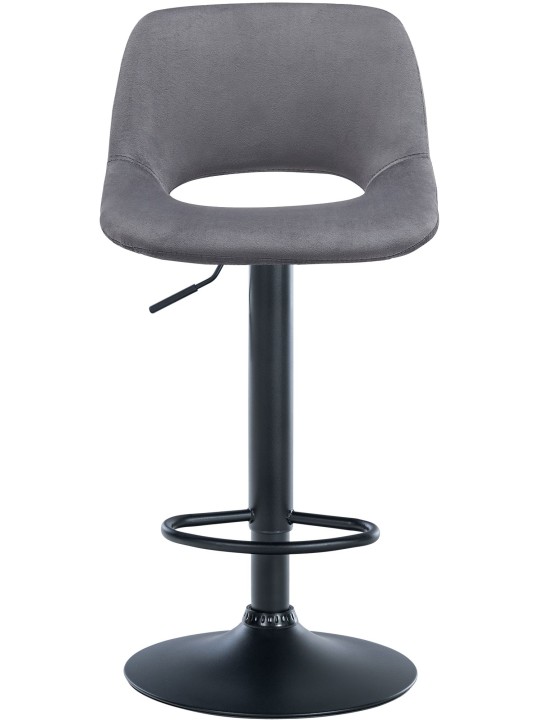 Tabouret de bar Camden velours, gris foncé Tabouret de bar Camden velours, gris foncé