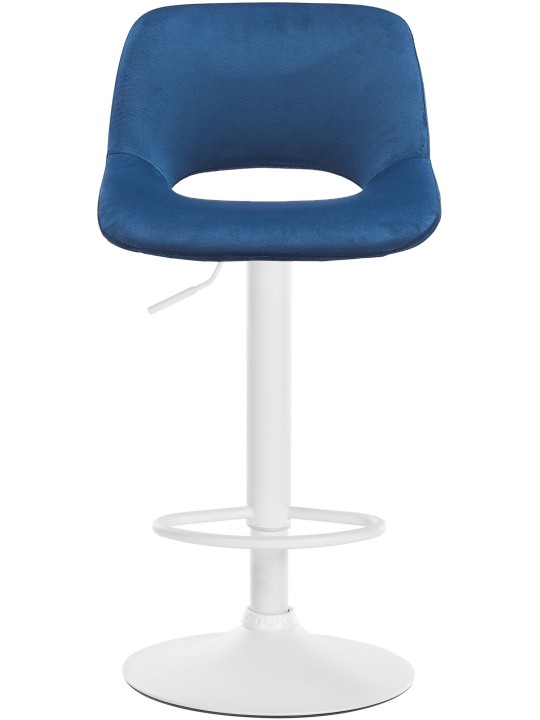 Tabouret de bar Camden velours, bleu