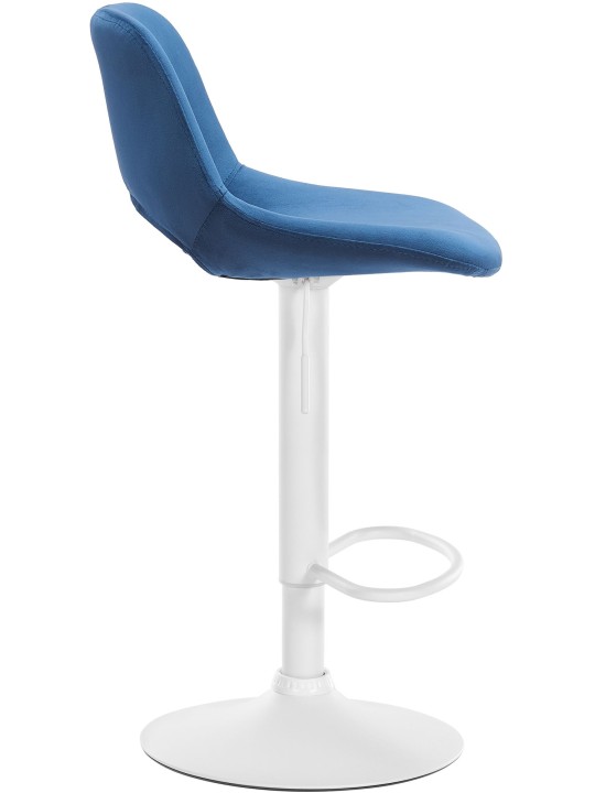 Tabouret de bar Camden velours, bleu