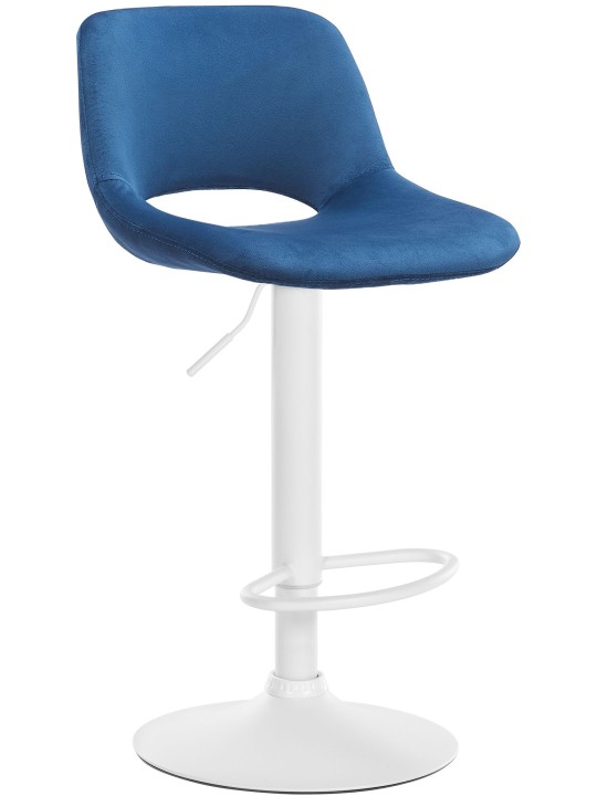 Tabouret de bar Camden velours, bleu