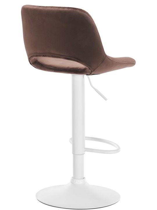 Tabouret de bar Camden velours, brun
