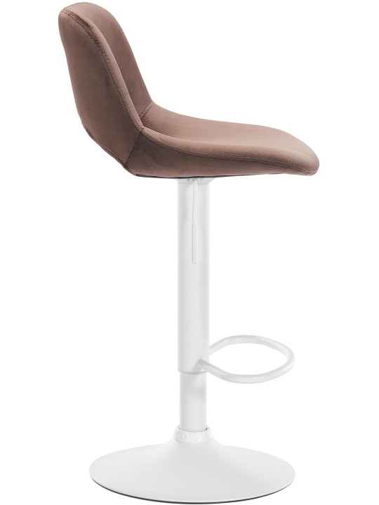 Tabouret de bar Camden velours, brun