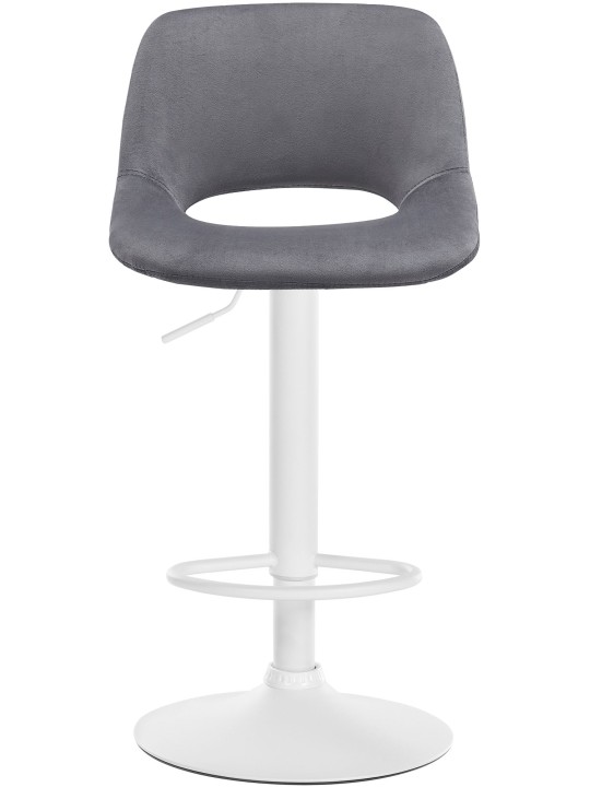 Tabouret de bar Camden velours, gris foncé