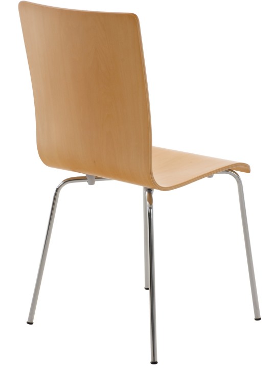 Ensemble de 4 chaises visiteurs Pepe, naturel