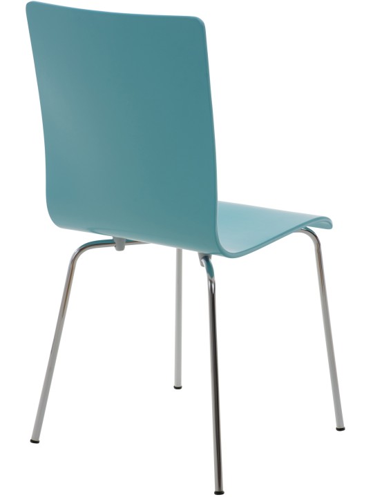Ensemble de 4 chaises visiteurs Pepe, bleu clair