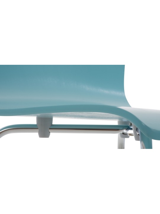 Ensemble de 4 chaises visiteurs Pepe, bleu clair