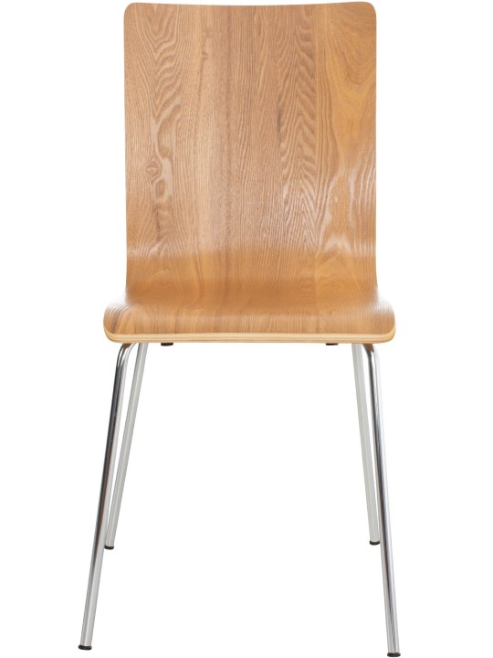 Ensemble de 4 chaises visiteurs Pepe, chêne