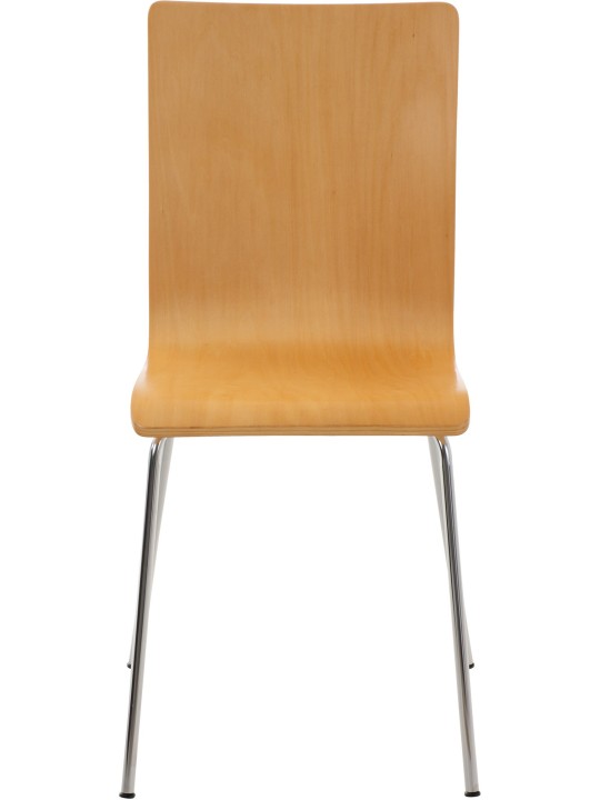 Lot de 2 chaises visiteurs Pepe, naturel