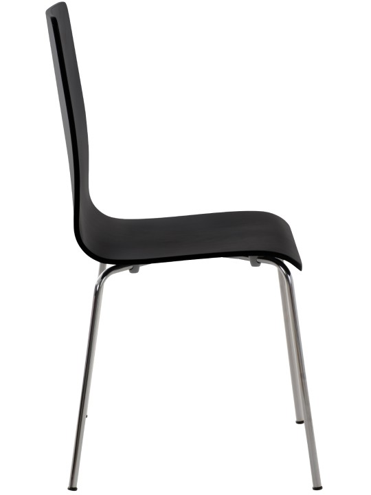 Lot de 2 chaises visiteurs Pepe, noir Lot de 2 chaises visiteurs Pepe, noir