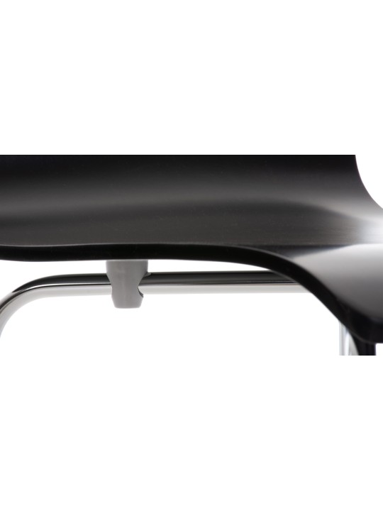 Lot de 2 chaises visiteurs Pepe, noir Lot de 2 chaises visiteurs Pepe, noir