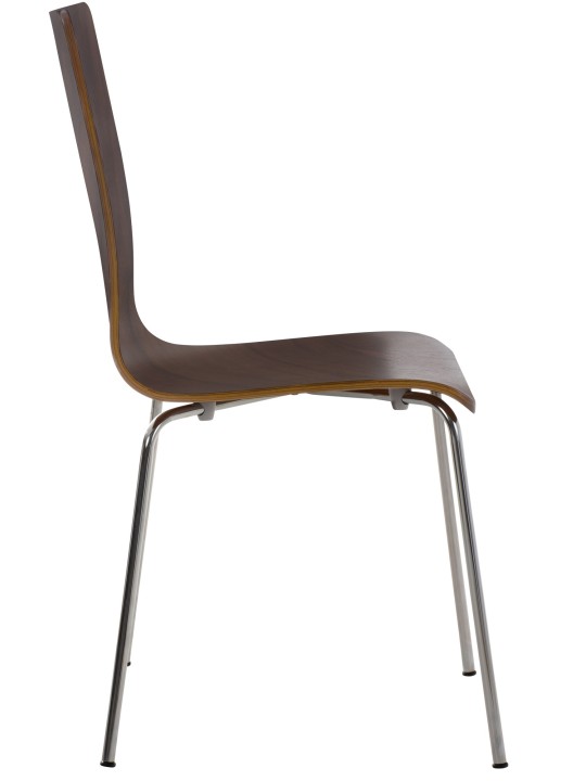 Lot de 2 chaises visiteurs Pepe, noyer Lot de 2 chaises visiteurs Pepe, noyer