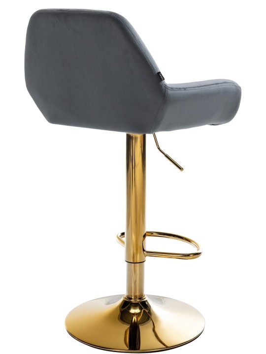 Tabouret de bar Braga Gold Velvet, gris foncé Tabouret de bar Braga Gold Velvet, gris foncé