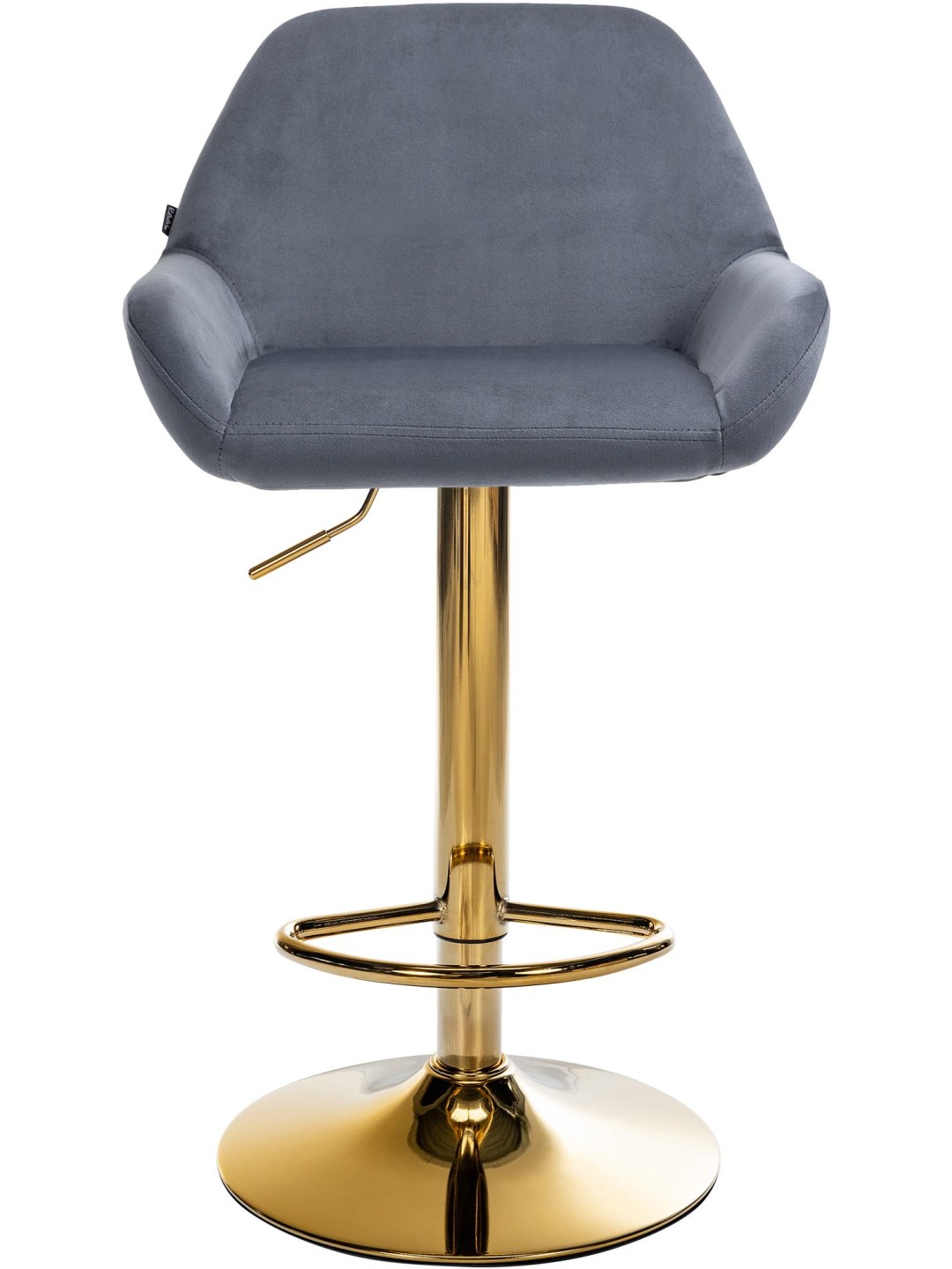 Tabouret de bar Braga Gold Velvet, gris foncé