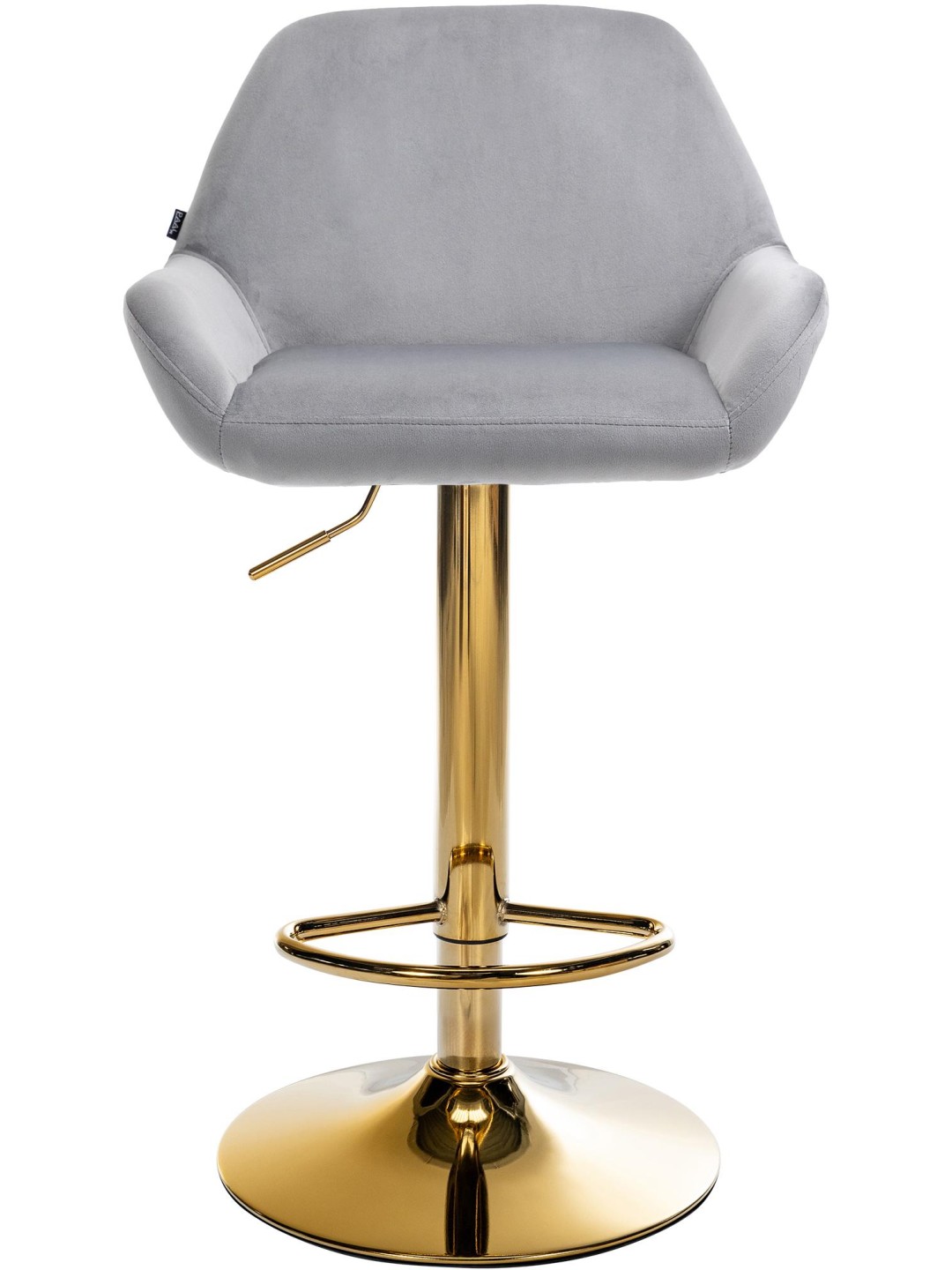Tabouret de bar Braga Gold Velvet, gris
