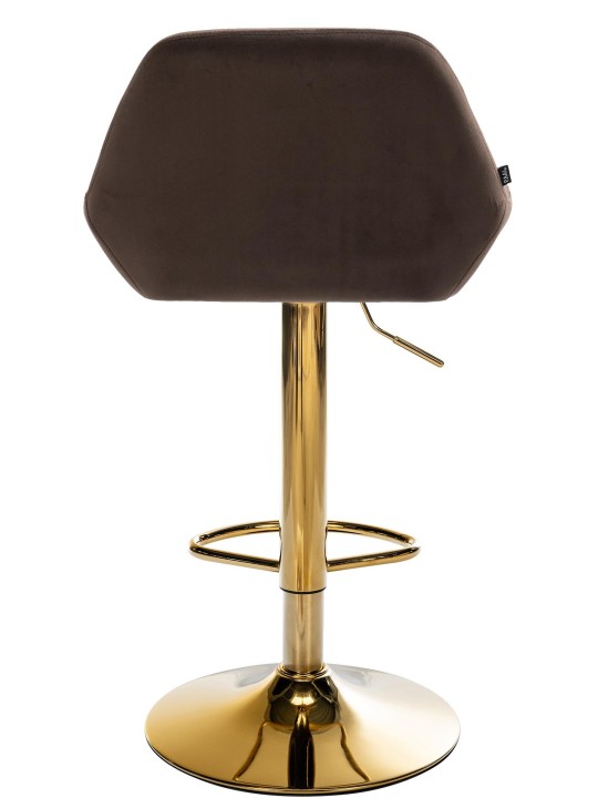 Tabouret de bar Braga Gold Velvet, brun