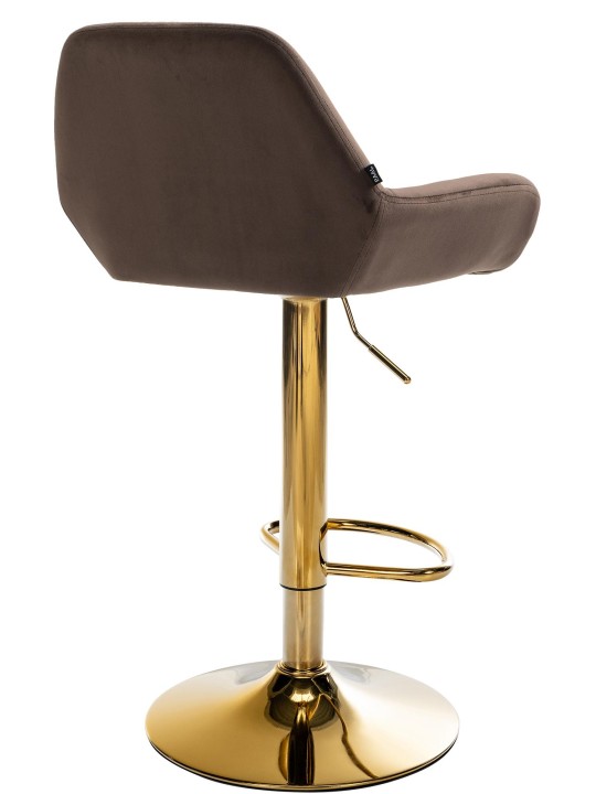 Tabouret de bar Braga Gold Velvet, brun