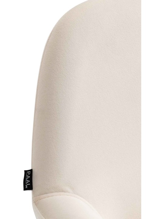 Tabouret de bar Braga Gold Velvet, crème