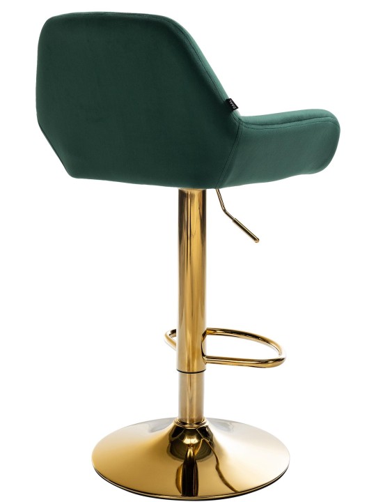 Tabouret de bar Braga Gold Velvet, vert foncé Tabouret de bar Braga Gold Velvet, vert foncé