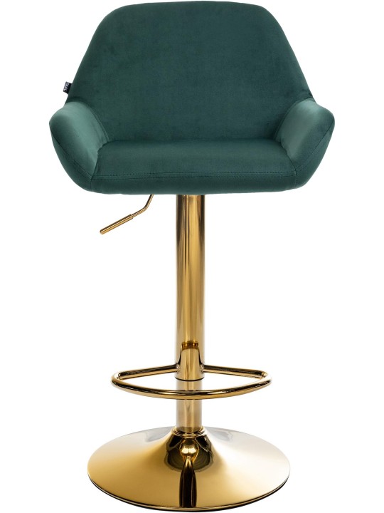 Tabouret de bar Braga Gold Velvet, vert foncé Tabouret de bar Braga Gold Velvet, vert foncé
