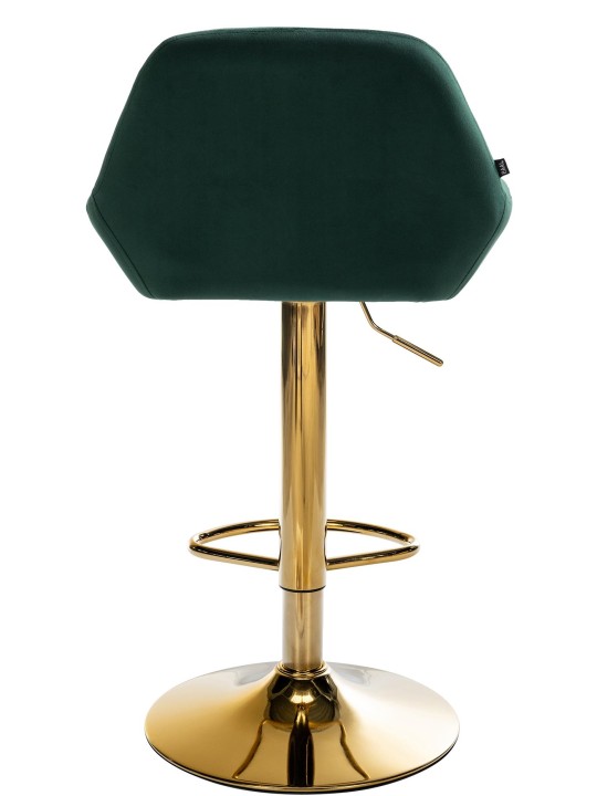 Lot de 2 Tabourets de Bar Braga Velours Doré, vert foncé