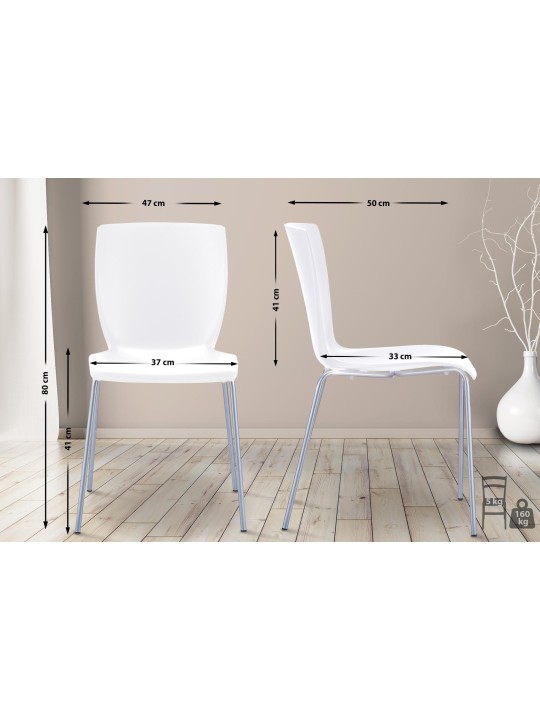 Lot de 2 chaises MIO, blanc