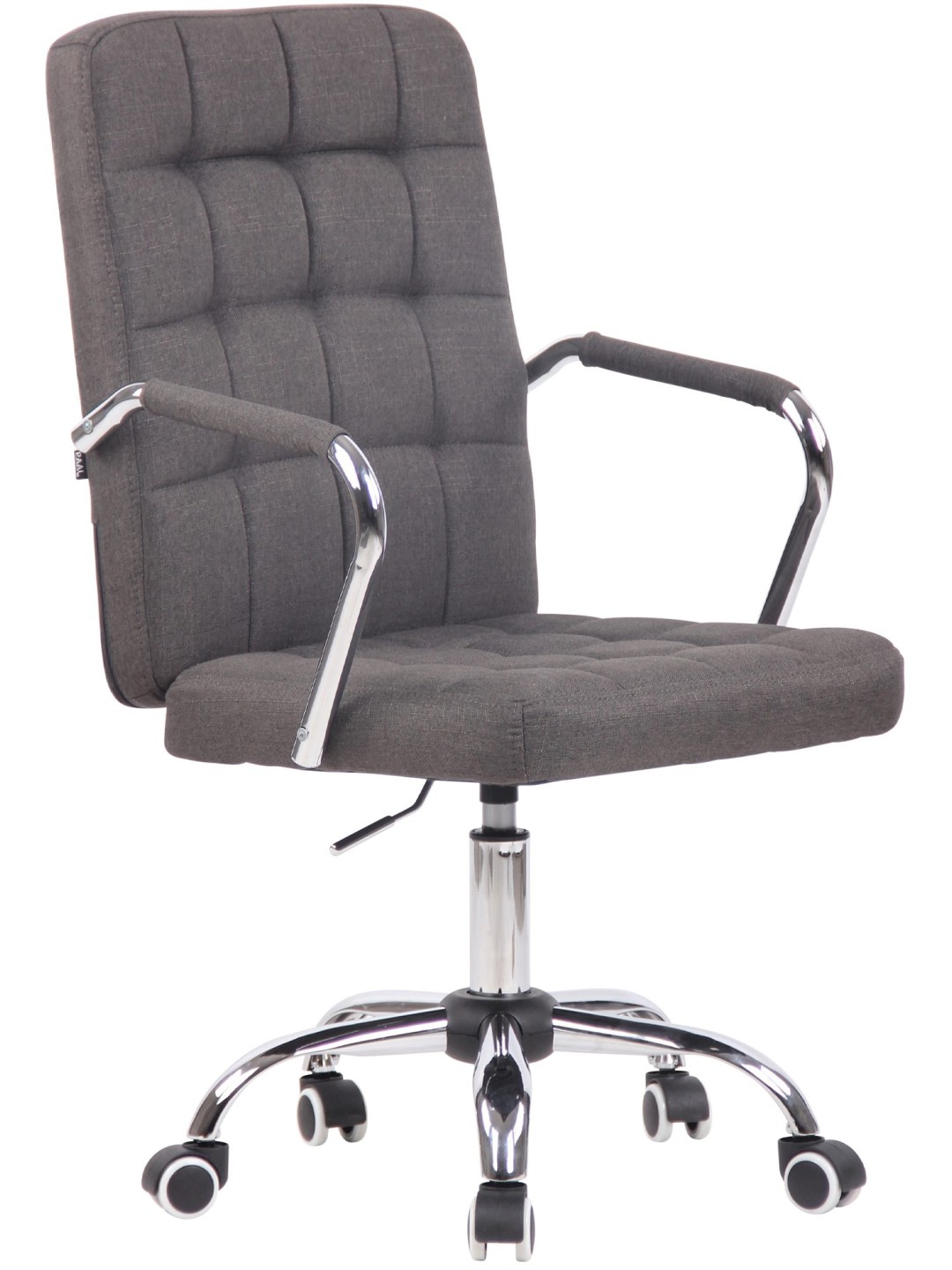 Chaise de bureau Terni en tissu, gris foncé