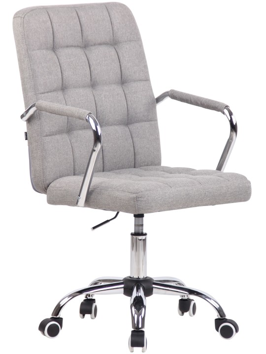 Chaise de bureau Terni en tissu, gris