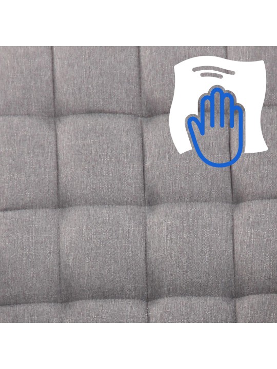 Chaise de bureau Terni en tissu, gris