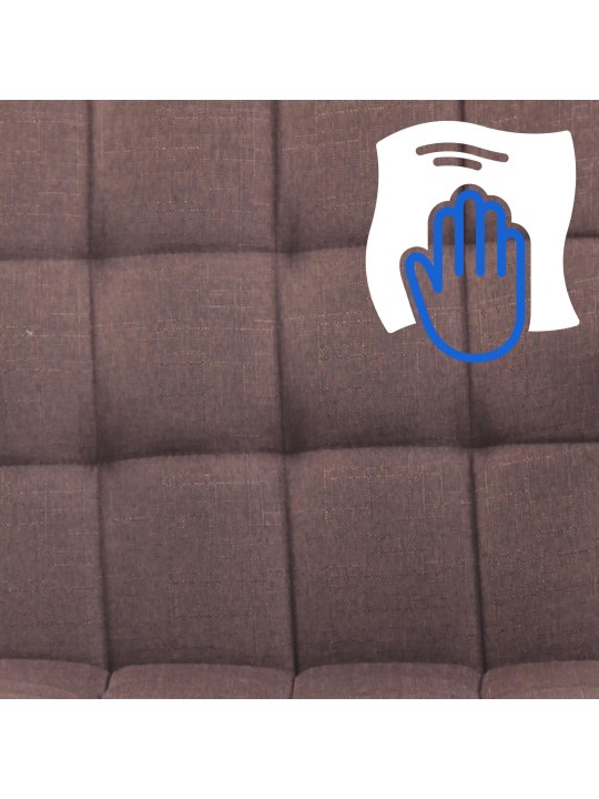 Chaise de bureau Terni en tissu, brun