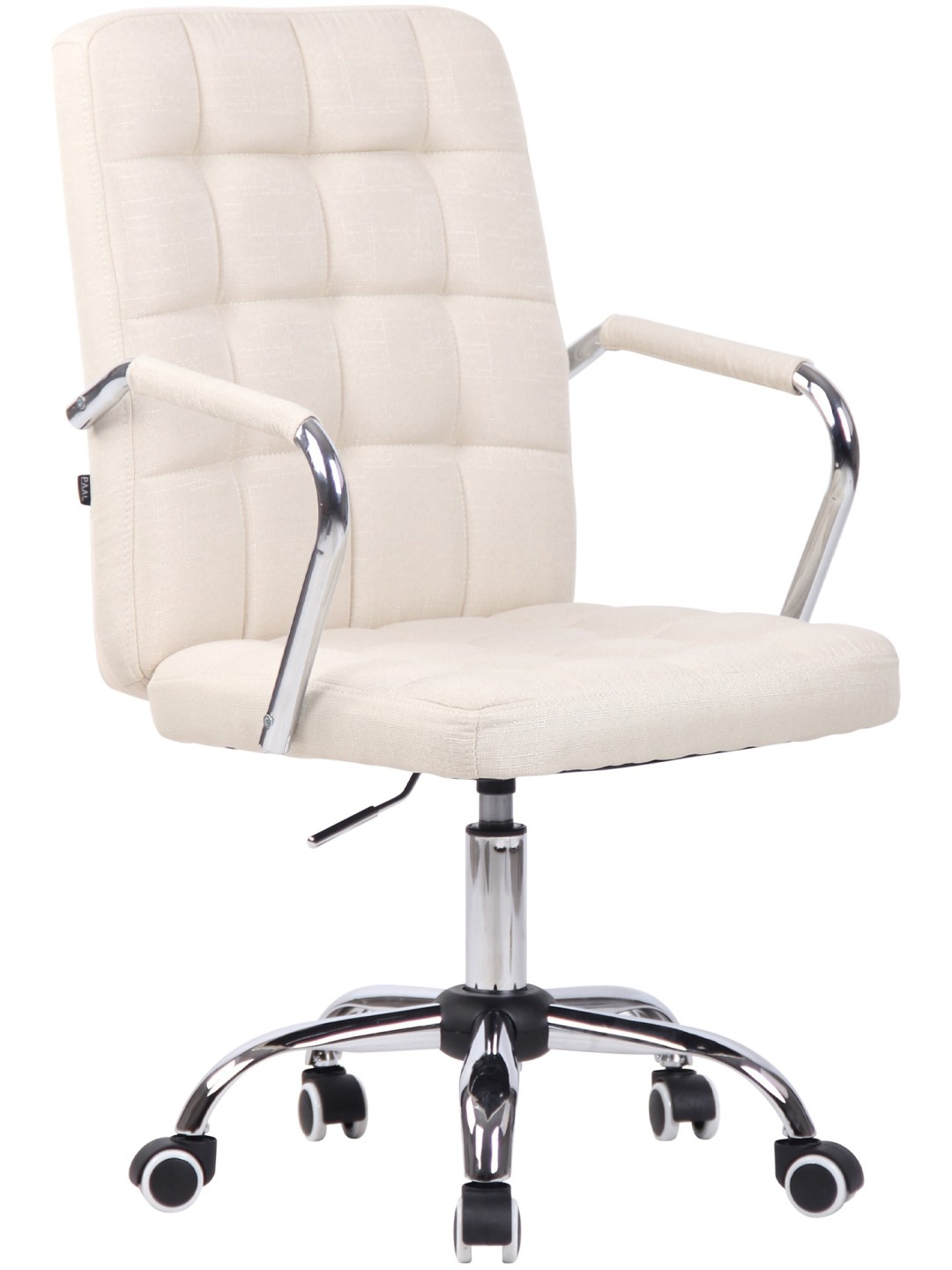 Chaise de bureau Terni en tissu, crème