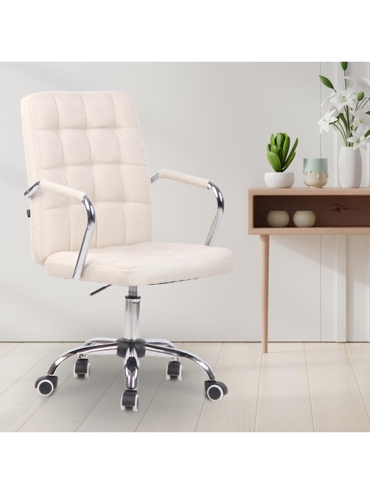 Chaise de bureau Terni en tissu, crème Chaise de bureau Terni en tissu, crème