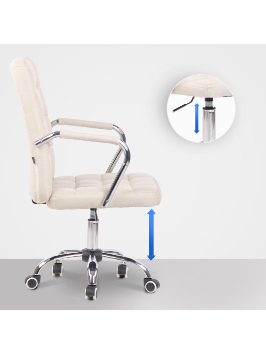 Chaise de bureau Terni en tissu, crème Chaise de bureau Terni en tissu, crème