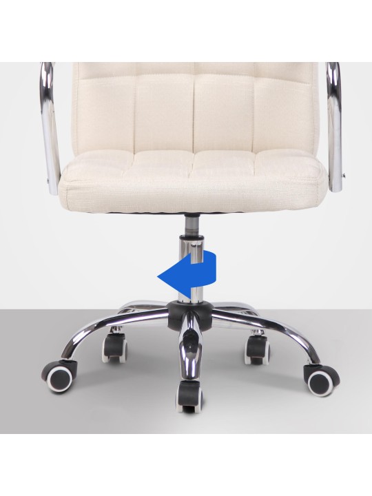 Chaise de bureau Terni en tissu, crème Chaise de bureau Terni en tissu, crème