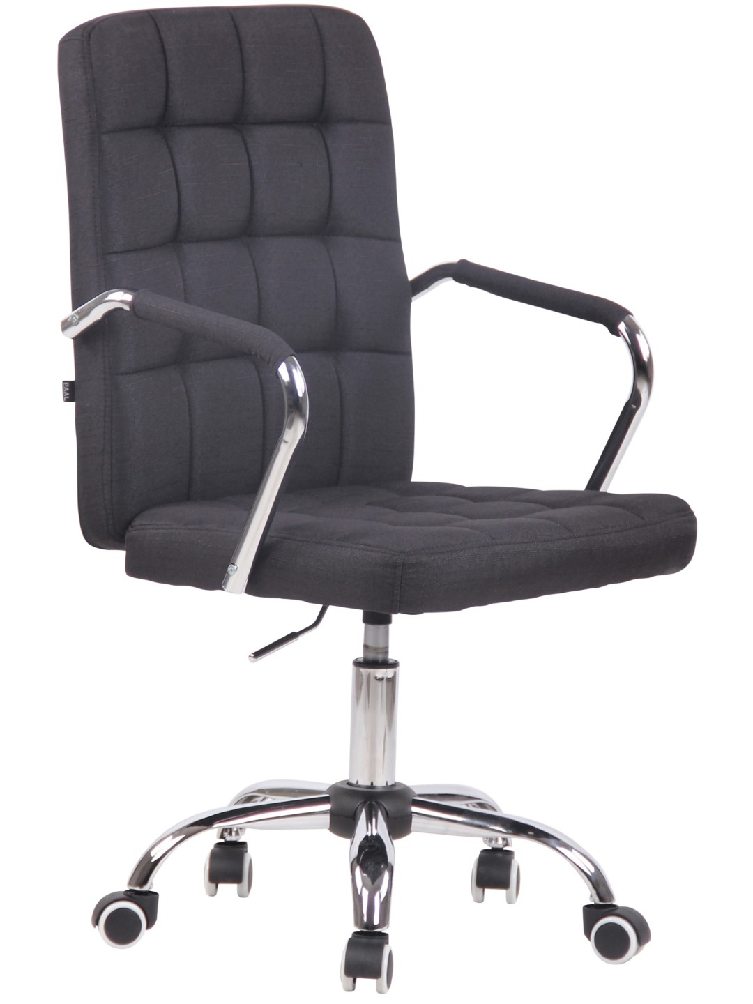 Chaise de bureau tissu Terni, noir