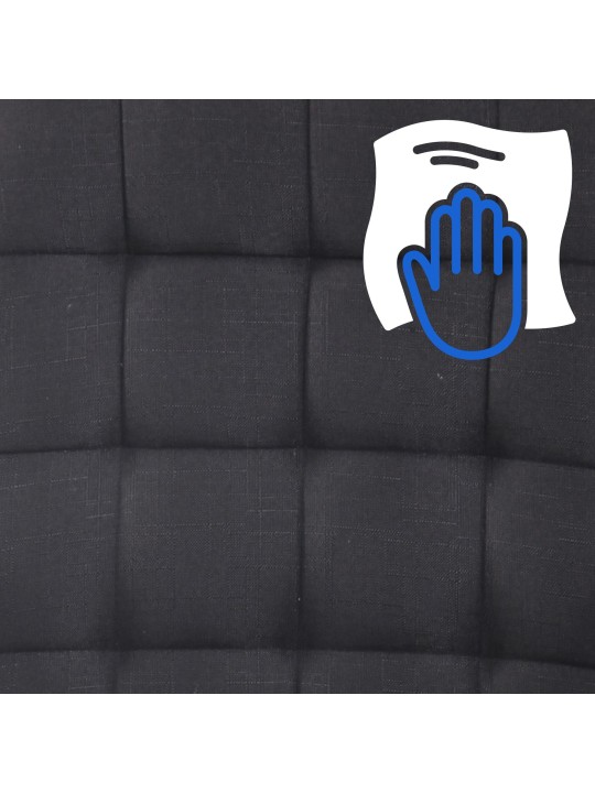 Chaise de bureau tissu Terni, noir