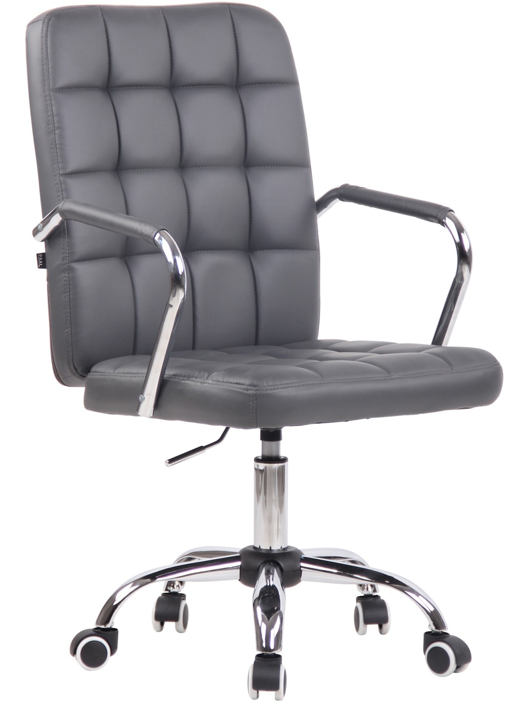 Chaise de bureau Terni simili cuir, gris