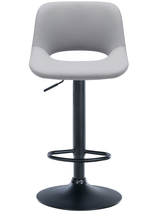 Lot de 2 tabourets de bar Camden simili cuir, gris Lot de 2 tabourets de bar Camden simili cuir, gris