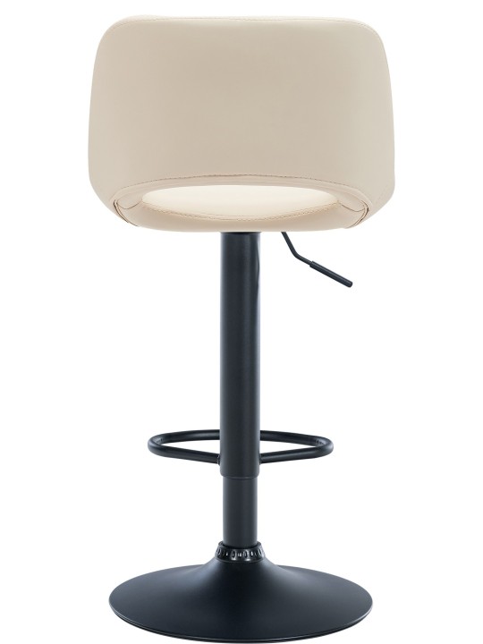 Lot de 2 tabourets de bar Camden simili cuir, crème