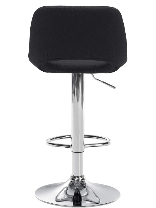 Lot de 2 tabourets de bar Camden tissu chrome, noir Lot de 2 tabourets de bar Camden tissu chrome, noir