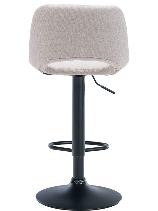 Lot de 2 tabourets de bar tissu Camden, crème