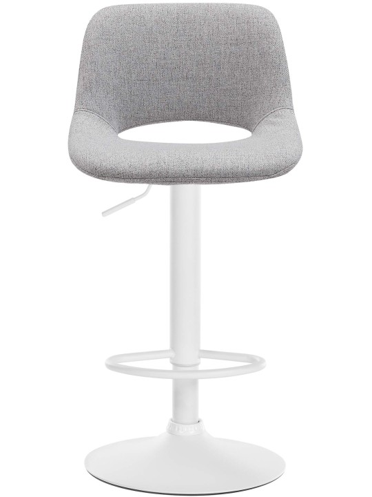 Lot de 2 tabourets de bar tissu Camden, gris clair