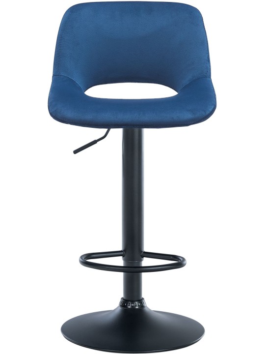 Lot de 2 tabourets de bar Camden velours, bleu Lot de 2 tabourets de bar Camden velours, bleu