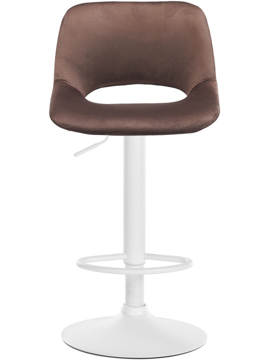 Lot de 2 tabourets de bar Camden velours, brun Lot de 2 tabourets de bar Camden velours, brun