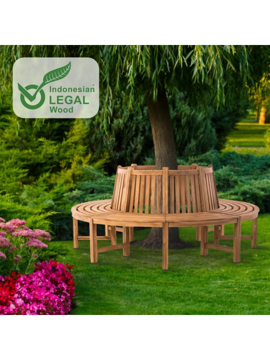 Banc d'arbre Novum environ 200 cm, teck Banc d'arbre Novum environ 200 cm, teck