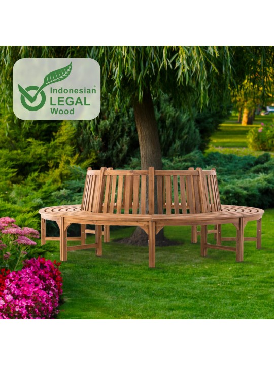 Banc d'arbre Novum environ 250 cm, teck