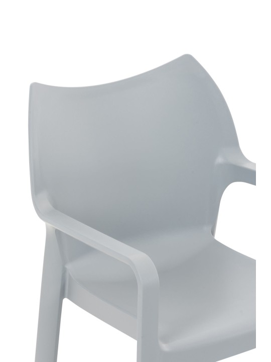 Lot de 4 chaises Diva, gris clair Lot de 4 chaises Diva, gris clair