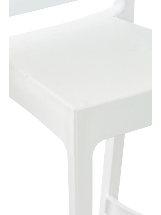 Lot de 4 tabourets de bar Maya, blanc