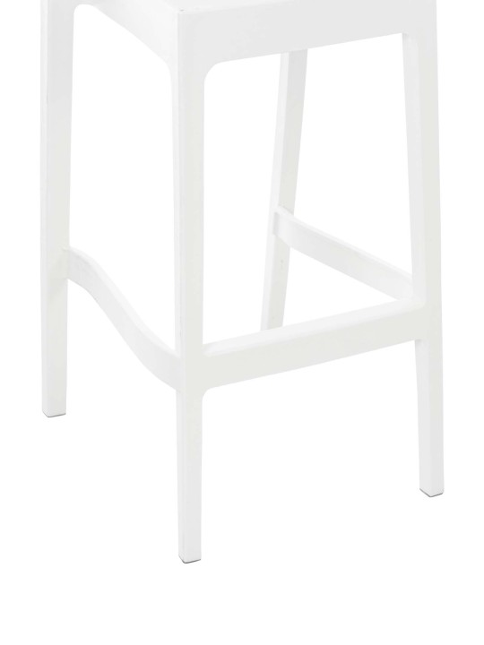 Lot de 4 tabourets de bar Maya, blanc