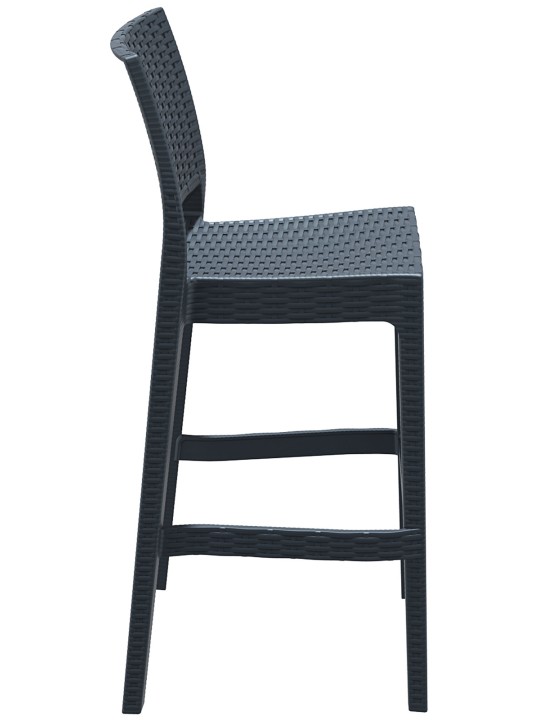 Ensemble de 4 tabourets de bar Jamaica, gris foncé Ensemble de 4 tabourets de bar Jamaica, gris foncé