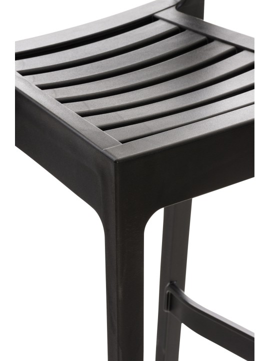 Ensemble de 4 tabourets de bar Ares, noir